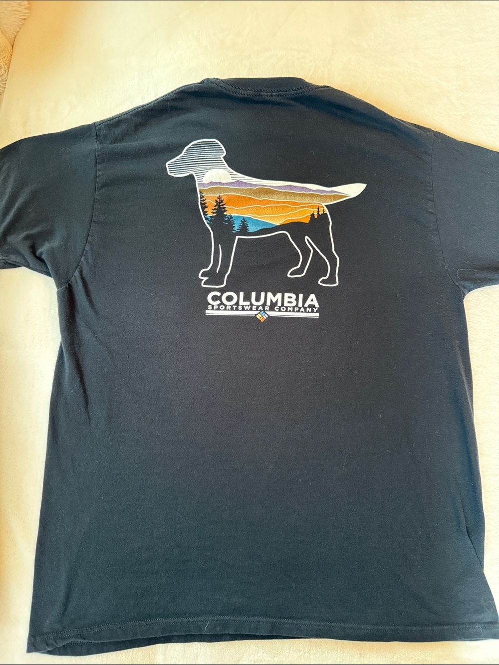 Columbia Men’s Black Short-Sleeve Logo Tee